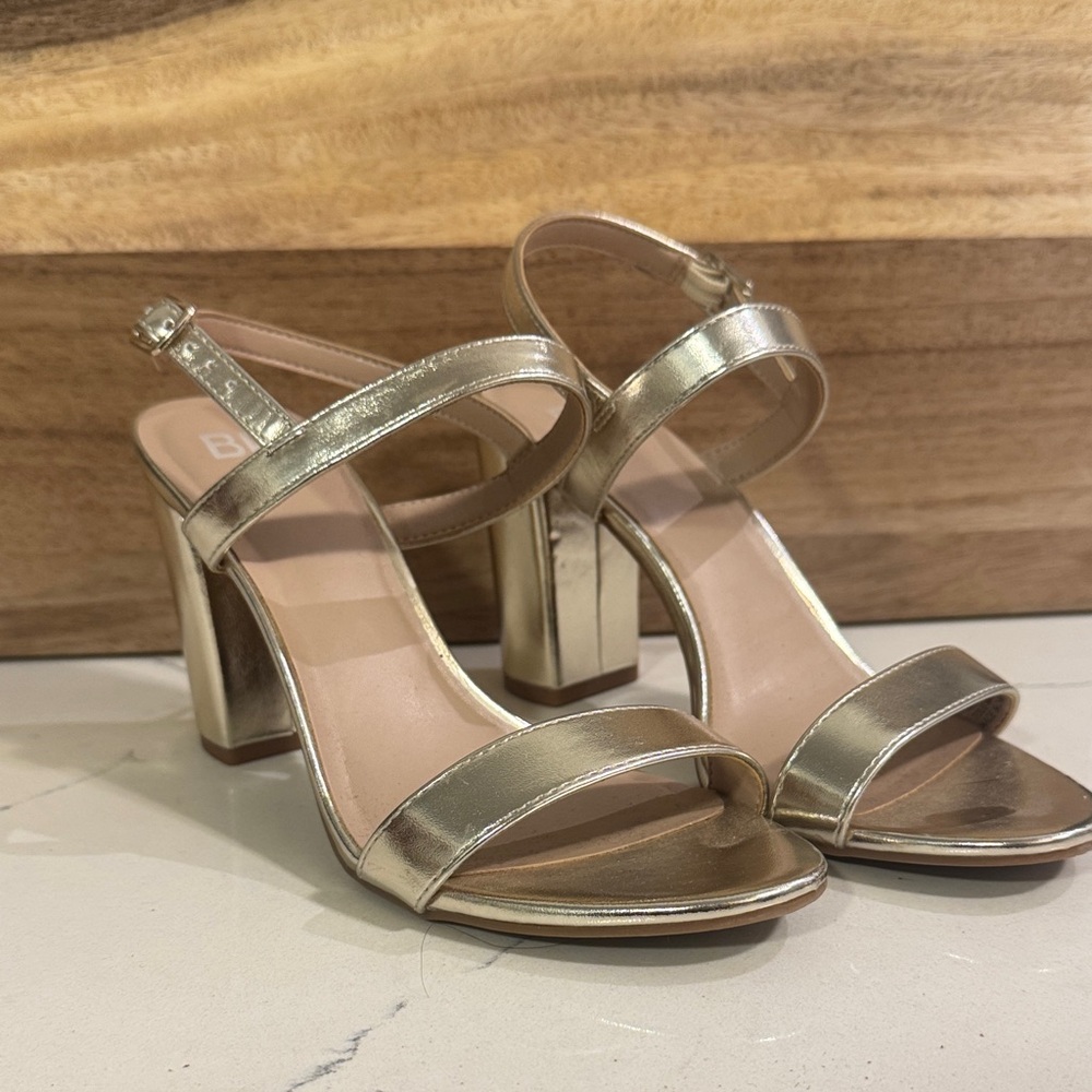 BP. Gold Women's Heels